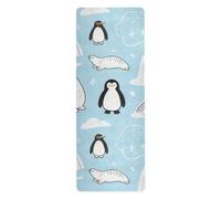 Sealion Penguin Animal Black White yoga mat non slip for outdoor printed, non slip, hot yoga mat towel and bag tapete para ejercicio 71x26 inches