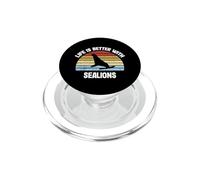 Sealion T-Shirt | Life is Better With Sealions PopSockets PopGrip for MagSafe