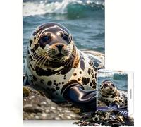 Seals Close Up 1000 Piece Jigsaw Puzzles for Adults Teenagers Recall Boost Calm Escape Smooth Cut Heartfelt Gift (50x75cm)