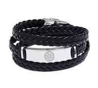 Seals of Seven Archangels Bracelet - The 7 Archangels Wrap Leather Bracelet Bangle - Religious Christian Saint Angels Protection Wristband - Christening Amulet Talisman Jewellery for Men Women