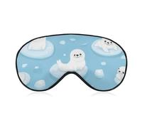 Seals on Ice Floe Sleep Eye Mask Night Shade Cover Soft Adjustable for Travel Naps