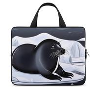 Seals on Ice Laptop Sleeve Ultra-Thin, Waterproof Laptop Bags, Portable Protective Computer Bag with Hand Strap, Style, 15inch