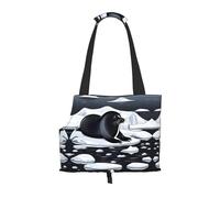 Seals on ice Printed pet shoulder bag for going out - small dog and cat dual-purpose shoulder bag