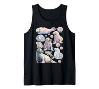 Seals Seashells Marine Animals Dreamy Art Pastel Aesthetic Tank Top