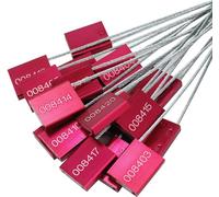 Seals Steel Cable Seals Metal Security Tag Numbered,Length 300 mm 11.8"(Red,500 PCS)