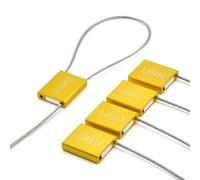 Seals Steel Cable Seals Metal Security Tag Numbered,Length 300 mm 11.8"(Yellow,500 PCS)