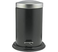 Sealskin Acero Pedal Bin, Stainless Steel, Black, 22.4 x 23 x 28.5 cm