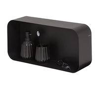 Sealskin Brix Floating Wall Cube Large, Metal, Black, 50 x 24 x 12 cm