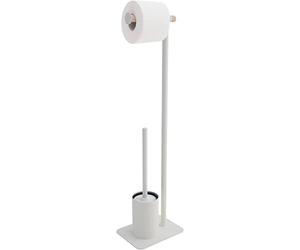 Sealskin Brix Toilet Butler, Metal, Wood, White, 15 x 71.5 x 20 cm