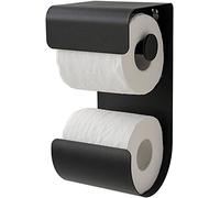 Sealskin Brix Toilet Roll Holder, Metal, Black, 11.6 x 25.5 x 12.5 cm