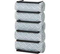 Sealskin Carré Large Towel Rail Black, Metal, Negro, 24 x 48 x 12 cm