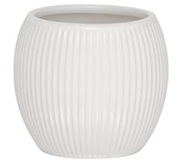 Sealskin Convex Tumbler, Ceramic, White, 9.5 x 8.3 x 9.5 cm