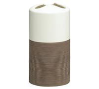 Sealskin Doppio Toothbrush Holder, Polyresin, Brown, 6.9 x 13.4 x 6.9 cm