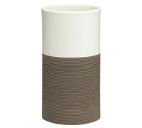 Sealskin Doppio Tumbler Holder, Porcelain, Brown, 6.9 x 12.6 x 6.9 cm
