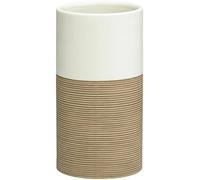 Sealskin Doppio Tumbler Holder, Porcelain, Sand, 6.9 x 12.6 x 6.9 cm