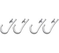 Sealskin Easy Roll Hooks, Matt Aluminium, 2.3 x 5.2 x 1 cm (Pack of 2)