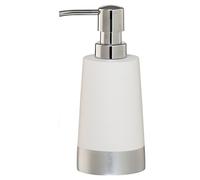 Sealskin Glossy Soap Dispenser, Polyresin, Silver, 8.9 x 17.9 x 7.3 cm