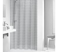 Sealskin Hammam Shower Curtain, PEVA, Silver, 180 x 200 cm