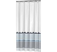 Sealskin Marrakech Shower Curtain, Polyester, Blue, 180 x 200 cm