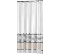 Sealskin Marrakech Shower Curtain, Polyester, Silver, 180 x 200 cm