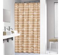 Sealskin Rope Shower Curtain, Polyester, Sand, 180 x 200 cm