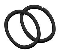 Sealskin Seallux Plastic Shower Curtain Rings - Black (Pack of 12)
