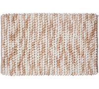 Sealskin Vintage Bath Mat, Polyester, Sand, 50 x 2.5 x 80 cm