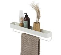 Sealskin Brix, Wall rack with towel rail, 55 cm, White