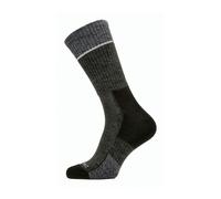 SealSkinz 1 Pack Mens Solo QuickDry Mid Socks - 12-14 UK - Black / Grey