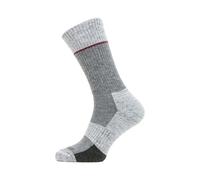 SealSkinz 1 Pack Mens Solo QuickDry Mid Socks - 9-11 UK - Grey / White / Red