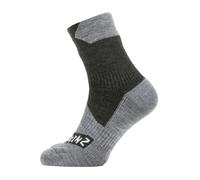 SealSkinz 1 Pack Mens Waterproof All Weather Ankle Socks - 12-14 UK - Black / Grey Marl