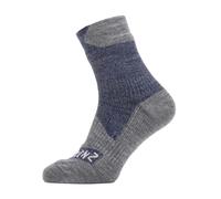 SealSkinz 1 Pack Mens Waterproof All Weather Ankle Socks - 3-5 UK - Navy Blue / Grey Marl