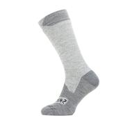 SealSkinz 1 Pack Mens Waterproof All Weather Mid Socks - Grey / Grey Marl - 9-11 UK