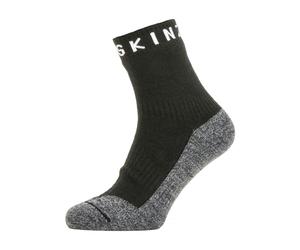 SealSkinz 1 Pack Mens Waterproof Warm Weather Soft Touch Ankle Socks - Black / Grey Marl / White - 12-14 UK
