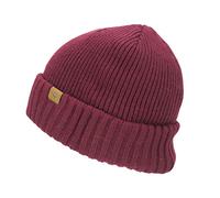 SEALSKINZ | Bacton | Unisex Waterproof Cold Weather Roll Cuff Beanie Hat | Everyday Use & Outdoor Activity | Three-Layer Insulation Technology | Microfleece Lining Red