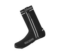 SEALSKINZ | Barsham | Unisex All Weather LED Open Sole Cycle Overshoe for Extreme Weather | Cycling Accessories | Easy to Adjust | High Visibility | L - Black