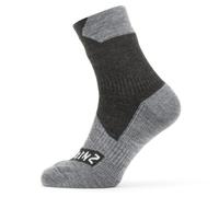 Sealskinz Bircham Waterproof All Weather Ankle Length Sock - Black / Grey Marl / Small