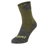 Sealskinz Bircham Waterproof All Weather Ankle Length Sock: Olive/Grey