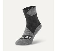 SealSkinz Bircham Waterproof All Weather Ankle Length Socks - Black / Grey Marl