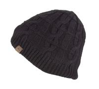 Sealskinz Blakeney Waterproof Cold Weather Cable Knit Beanie - Black - Size: Medium