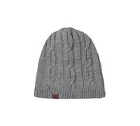 SEALSKINZ Blakeney Waterproof Cold Weather Cable Knit Beanie, Grey Marl, XXL