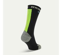 Sealskinz Briston Waterproof All Weather Mid Length Socks with Hydrostop Black/Neon Yellow