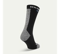 SealSkinz Briston Waterproof All Weather Mid Length Sock with Hydrostop™ - Black/Grey - Grey - M