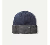 SealSkinz Colby Waterproof Zipped Pocket Knitted Beanie Navy/Grey