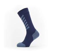 Sealskinz Cold Weather Mid Length Hydrostop Socks Navy Blue/Red