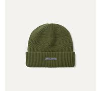 Sealskinz Gressenhall Waterproof Cold Weather Textured Stripe Roll Cuff Beanie - Olive - Size: XX Large
