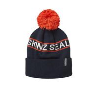 SEALSKINZ Heacham Waterproof Cold Weather Icon Bobble Hat Navy Orange