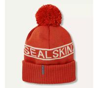 Women's Sealskinz Unisex Heacham Waterproof Icon Bobble Hat - Red - Size: L/XL