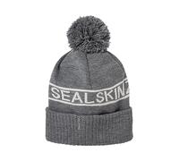 Women's Sealskinz Unisex Heacham Waterproof Icon Bobble Hat - Grey - Size: 2XL