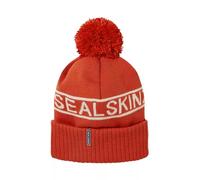 Women's Sealskinz Unisex Heacham Waterproof Icon Bobble Hat - Red - Size: L/XL